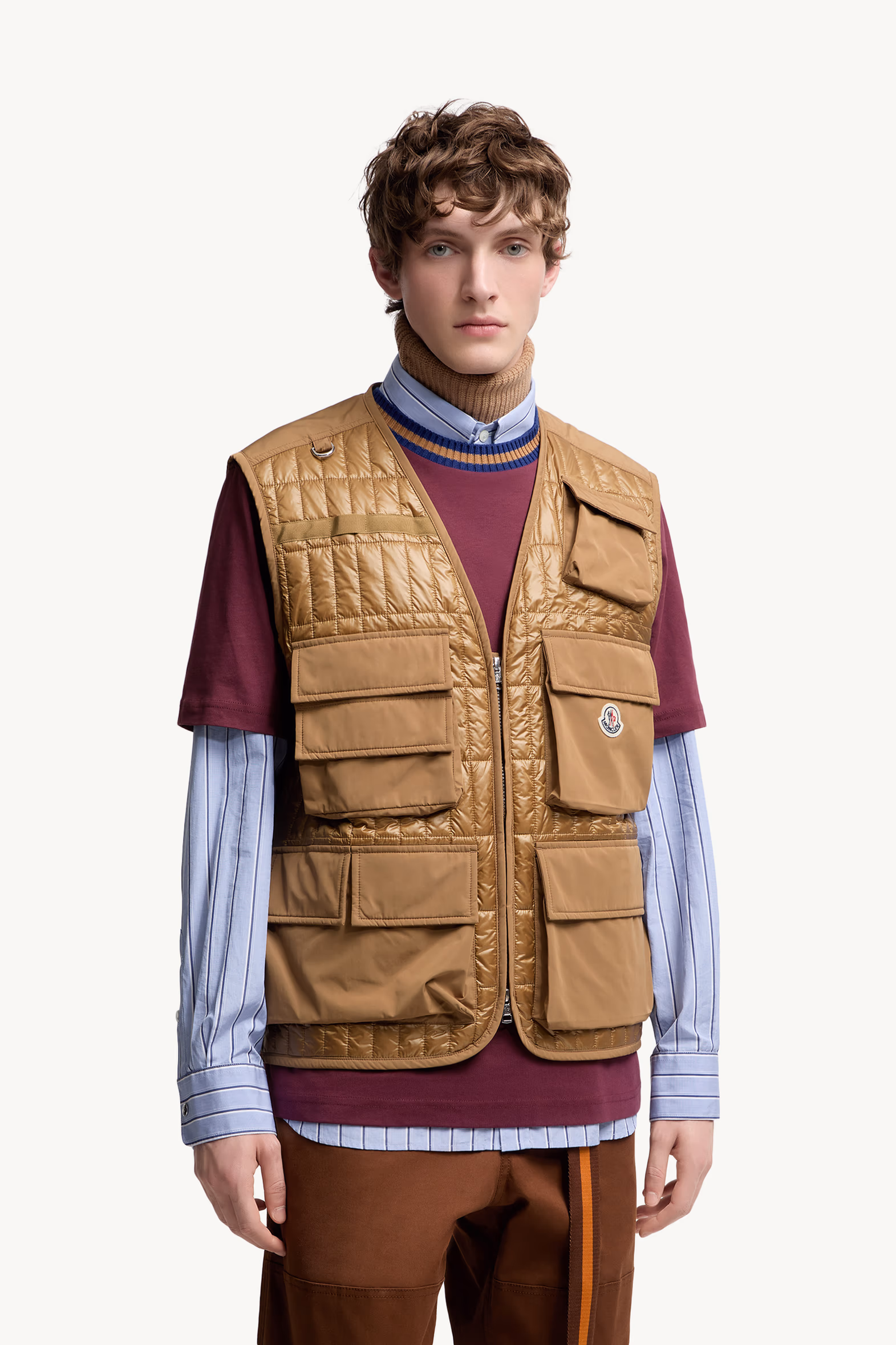Chaleco con acolchado vertical Ytise Hombre Beige Camel Moncler 3